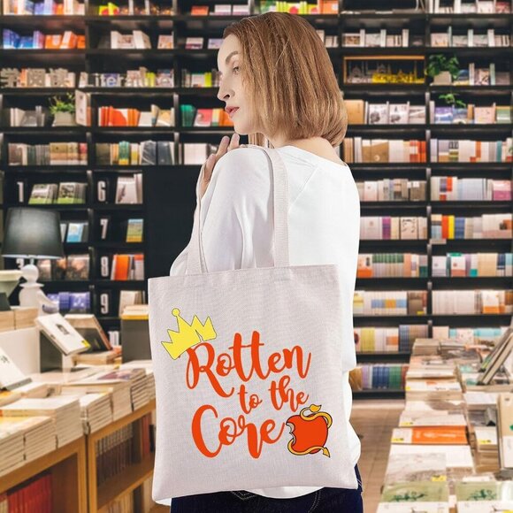 Mal Evie Movie Canvas Tote Bag Rotten To The Core Evil Queen Merch - Picture 5 of 7
